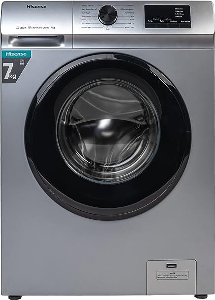 Front view of a Hisense 7kg front-load washing machine