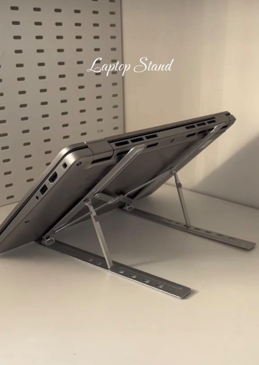 Laptop stand silver and black colours