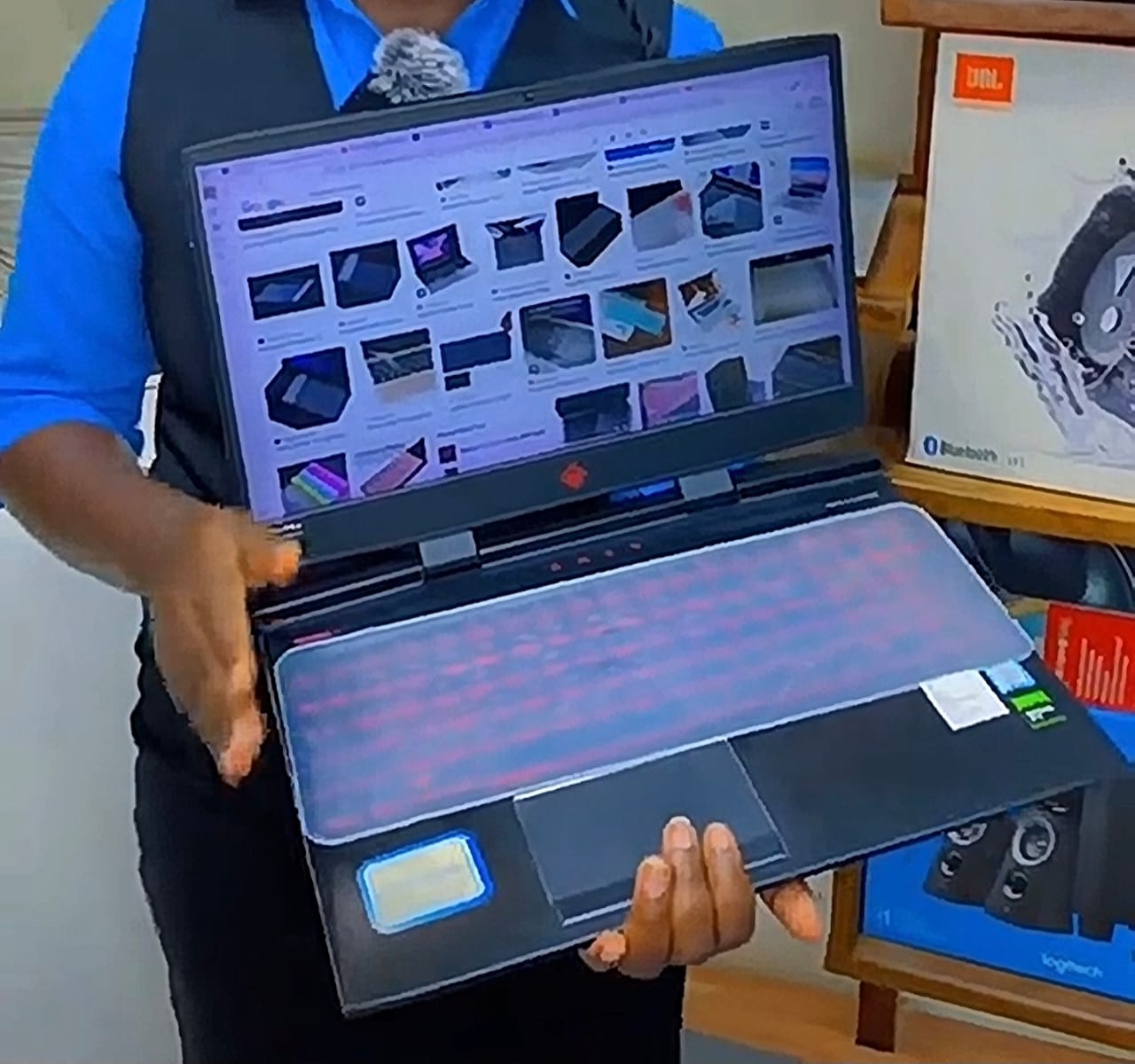 Silicone keyboard protector fitted on gaming laptop
