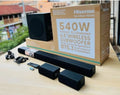 Hisense HS5100 540W 5.1 Channel Soundbar system with wireless subwoofer and rear speakers unboxed