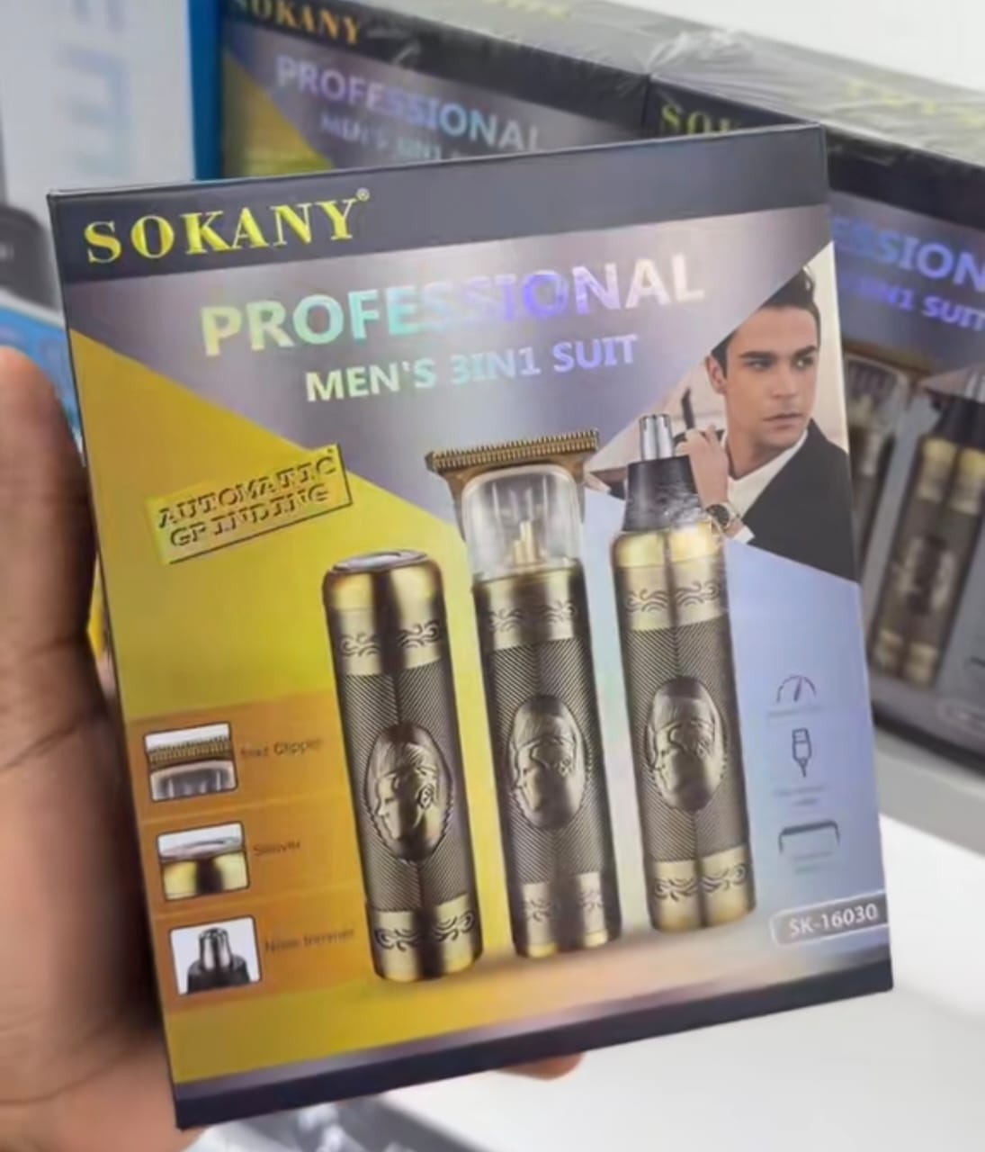 Sokany Professional Men's 3-in-1 Grooming Suit SK-16030 box