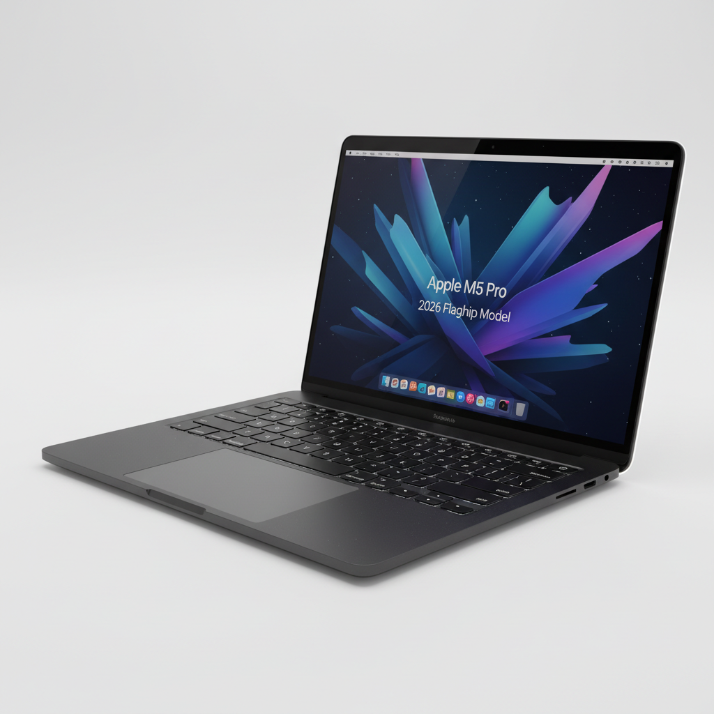 MacBook Pro M5 2026 48GB Space Black angled view