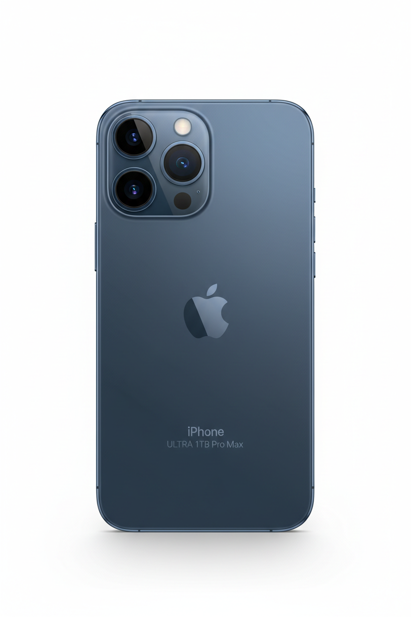 iPhone 15 Pro Max 1TB Blue Titanium back view