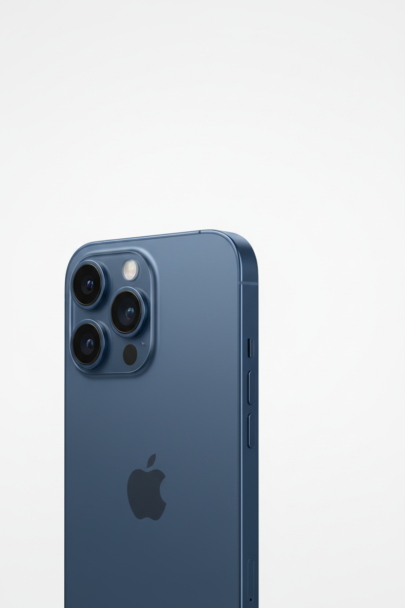 iPhone 14 Blue angled view