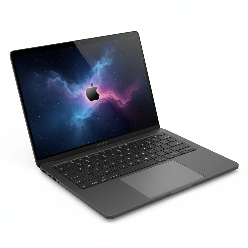 MacBook Pro 14 M5 2026 Space Black angled view