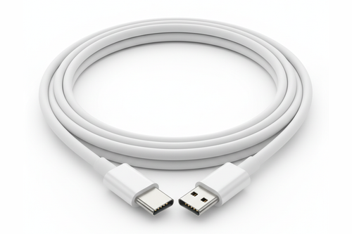 Apple USB-C to USB-C cable both ends visible on white background