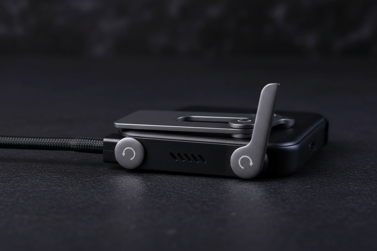 USB-C cable stand folded compact