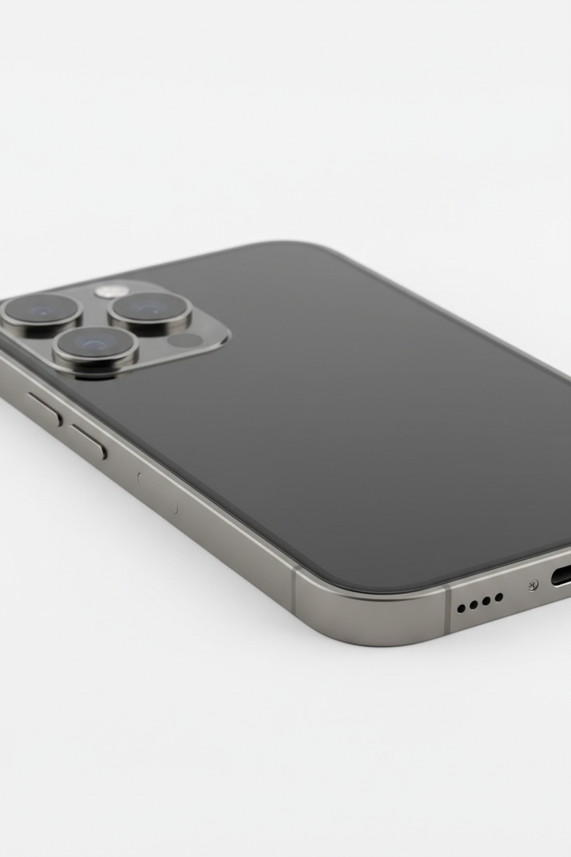 iPhone 15 Pro 128GB Natural Titanium angled view