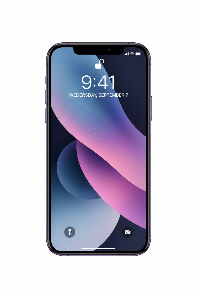 iPhone 14 Plus Purple front view