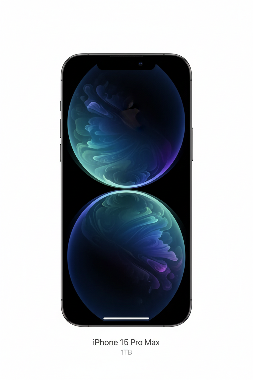 iPhone 15 Pro Max 1TB Black Titanium front view
